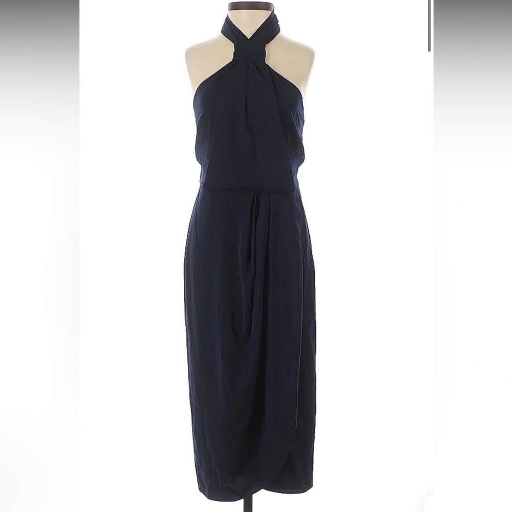Shona Joy Black Halter Dress Cocktail